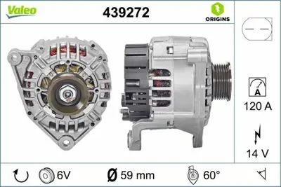 VALEO 439272 Alternator 12v 120a Audı A6 S6 A8 77903015H