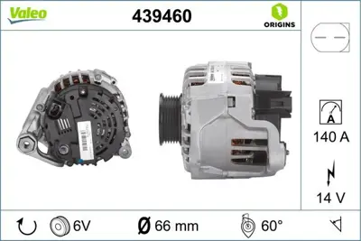 VALEO 439460 Alternator 12v 140a Audı A6 4Z7903015
