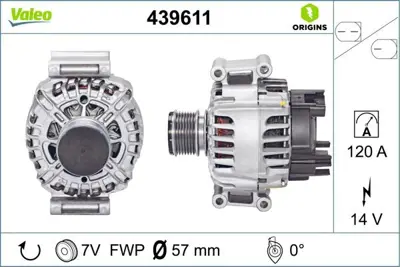VALEO 439611 Alternator Mercedes C Classe A2711541402