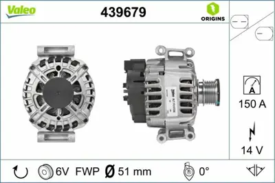 VALEO 439679 Alternator W204 07>14 S204 07>14 W212 09>15 S212 09>16 C207 09>16 Sprınter 06> A0141541502