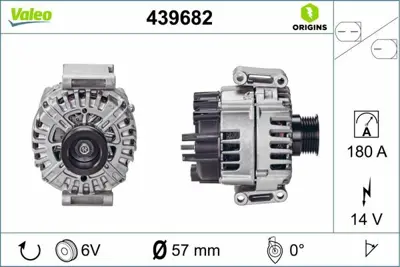 VALEO 439682 Alternator (14v 180a) S-Class W221 S 400 Hybrid 09>13 A0141542802