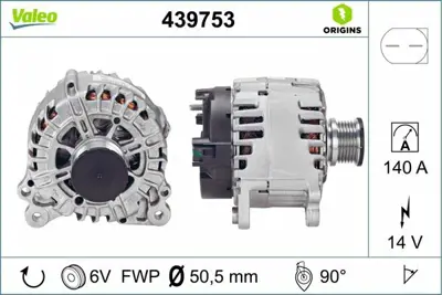 VALEO 439753 Alternator 14v 140a A3 Tt Passat Superb Crafter T6  3L903023P