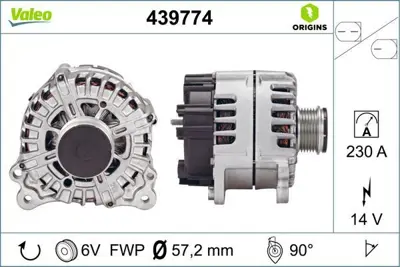 VALEO 439774 Alternator Porsche Cayenne 3,0d 13 14 59903023L