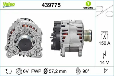 VALEO 439775 Alternator A4 A5 3,8 - 3,0 (439644) 59903019C
