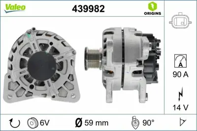 VALEO 439982 Alternator 14v 90 A H5f 1.2 Dokker Lodgy Captur Scenıc Megane Iıı-Iv 231008040R