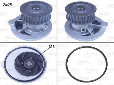 VALEO 506310 Devirdaim Su Pompası Vectra A 18sv E18nvr 20ne C20ne Astra F C20ne Frontera A C20ne X20se 1334054