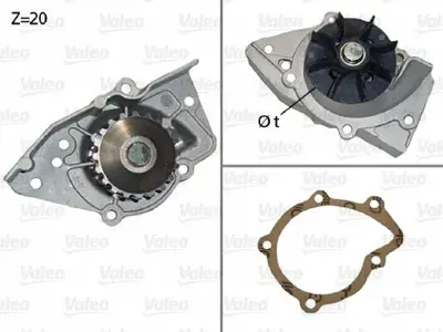 VALEO 506574 Devirdaim Su Pompasi Expert Jumpy Scudo P406 P306 Xsara P806 Evasion Partner Berlingo Xud9 (96 00) Cap:70.5mm 1201A8