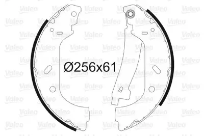 VALEO 562552 Arka Fren Balatası Pabuclu Jumpy Evasıon Scudo Expert 1,9td 1,6 1,8 2,0 Hdı 1,9 4241H7