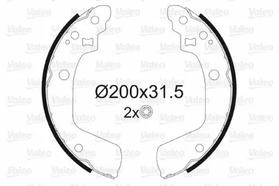 VALEO 564160 Pabuclu Fren Balatası Arka Suzukı Swıft Iıı 2005>> 5320063J02
