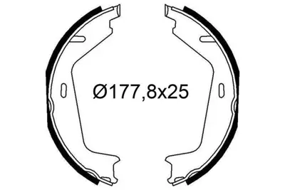 VALEO 564254 Arka El Fren Pabuc Balata Volvo S60 (01 4,10) S80 98>06>v70 97>00>07>xc70 02> Xc90 02> (178x25) 272398