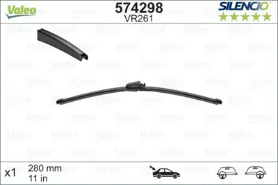 VALEO 574298 Arka Silecek 280mm Passat 05-10 Polo 05-09 Leon 06-12 Sılencıo Rear 3C9955425, 5J6955425, A3397008045