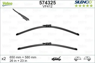 VALEO 574325 Silecek Supurgesı On Takım (650mm - 600mm) A-Class W169 04>12 Vaneo 414 02>05 A1698201700