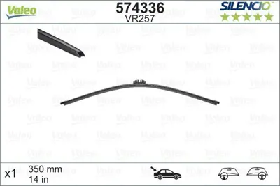 VALEO 574336 Valeo Sılencıo X Trm Flat Blade Vm257 (X1) - (350 Mm) - (Arka) Volvo V70 Iıı  Xc70 Iı 31662334, 5339417, 61627442093