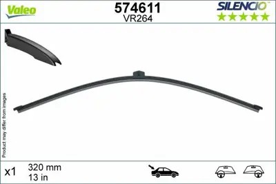 VALEO 574611 Silecek Supurgesı Arka 330mm A1 Q5 5FA955427, 8X4955425, A2478206700