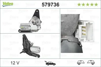 VALEO 579736 Silecek Motoru Arka Clıo Iı (00>05) 8200071214