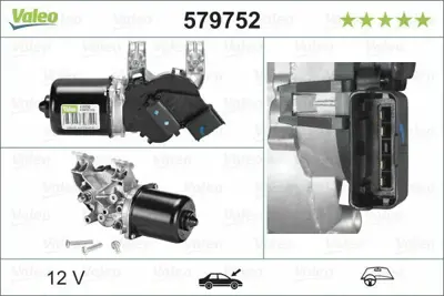 VALEO 579752 Silecek Motoru C2 C3 Ce Iı 02> 6401F4
