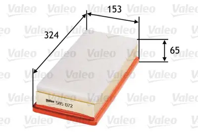 VALEO 585072 Hava Filitresi P407 C5 Iı C5 (X7) Dw10bted4 (2,0hdı 16v) 1444EH