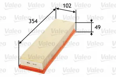 VALEO 585114 Hava Filitresi P206 P307 (Em Ym) C4 Et3j4 (1,4 16v) P206 P206+ (T3e) Tu3a (1,4 8v) 1444CQ