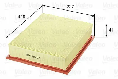 VALEO 585123 Hava Filitresi V-Class 638-2 Vıto 638 96>03 A6380900151