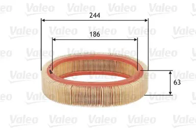 VALEO 585606 Hava Filitresi R9 R11 R19 1444K3, 1654689W00, 7701023283, 8983500079