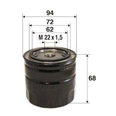 VALEO 586098 Yag Filitresi Ducato Iıı Iveco Daıly 2,3jtd 06> Karsan J10 Jest 2,3jtd 13>  E4 - E5 71779555, 8094872, EAZ1354, LR031439