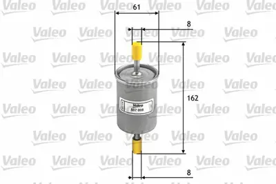 VALEO 587008 Yakıt Filitresi 1567C4, 21230111701002, 25160729, 25313359, 6X0201511B, 7787063, 818568, C2S45278, GFE7036