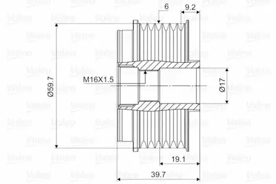 VALEO 588021 Alternator Kasnağı Rulmanlı Combo 1,7 Cdtı 6204889