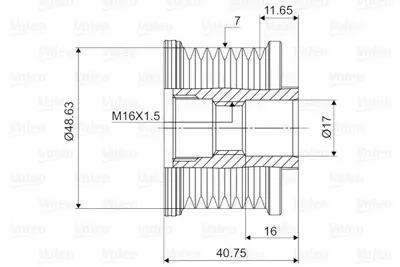 VALEO 588027 Alternator Kasnagi Captur 13> 0.9 Tce 1.2 Tce Master Iii 10> 2.3 Dci Trafic Ii 06> 2.0 Dci Clio Iv 12> 0.9 Tce 1.2 Tce Megane Iv 16> 1.3 Tce 7 Kanal 231007033R