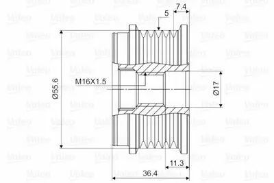 VALEO 588041 Alternator Kasnağı Passat 1,6 1,8 1,8t 96> 38903119P