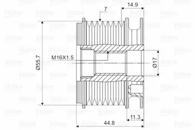 VALEO 588060 Alternator Kasnağı W203 02>07 Cl203 02>08 C209 02>09 R171 04>11 Vıano W639 10> Sprınter 08> A121540602