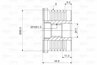 VALEO 588067 Alternator Kasnağı Megane Laguna Iı 1,9dc 8200229907