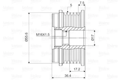 VALEO 588099 Alternator Kasnağı Passat 1,8t 96> 58903119C