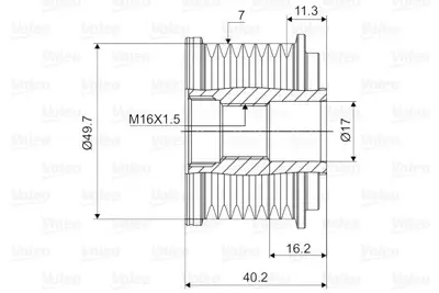VALEO 588105 Alternator Kasnağı W211 03>08 W463 00> W163 01>05 W220 00>05 1501950