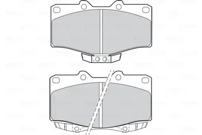 VALEO 670614 On Fren Balatası Toyota Hılux 1988-2000 Ln 106 4x4 2009-> Landcruıser 1996-> 446535030
