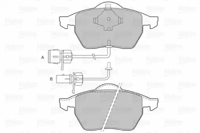 VALEO 670751 Fren Balatası Ön 4B0698151AB, 4B0698151E, 4B0698151H, 4B0698151M
