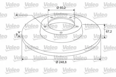 VALEO 675405 Arka Fren Disk Aynasi C4 P307 (Rulmanli Somunlu Ve Toskapakli)1 4ı 1 6hdi 1 6ı 2 0hdi 2 0ı 424934