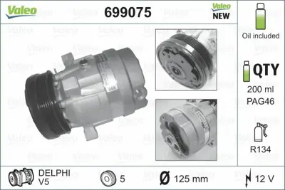 VALEO 699075 Klima Kompresörü Tempra 91-96 7740312