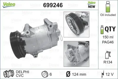 VALEO 699246 Klima Kompresoru Megane Iı Scenıc Iı 8200050141