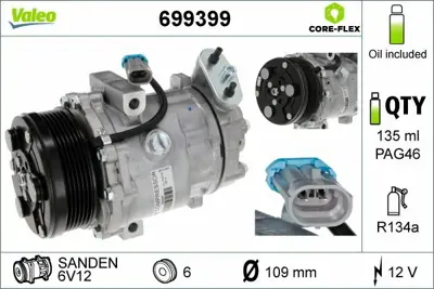 VALEO 699399 Kompresor Opel Astra G 1854138