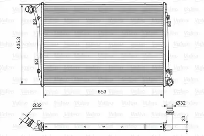 VALEO 701664 Motor Su Radyatoru (650x446x32) Caddy Passat Golf Jetta Octavıa Touran Superb 1,9 - 2,0tdı Cfhc 04>1 1K0121251AK