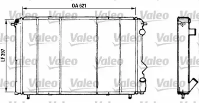 VALEO 730184 Radyator Espace Iı Turbo D 6025101338, 6025101336, 1093012, 8MK376716211, 63874, 6025107990, 7711135790, 7711135788