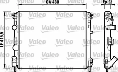 VALEO 732721 Motor Radyatoru Kangoo 1,4 - 1,5dcı Clıo 1,5dcı - 1,9dtı Logan 1,4 - 1,6mpı Thalıa 1,4 - 1,6 7700428082