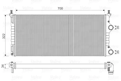 VALEO 734692 Motor Radyatoru Doblo 1,3 Jtd - 1,9 Jtd (730x305,4x38) 01> 51861635