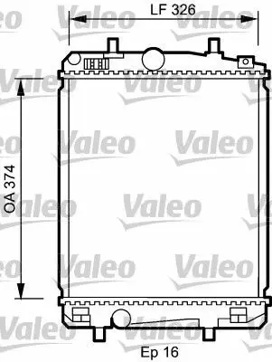 VALEO 735070 Motor Su Radyatoru P107 C1 Dv4td (1,4hdı 8v) Toyota Aygo D4d Manuel Olcu: (326*374*16) 1330P3, 16400YV020