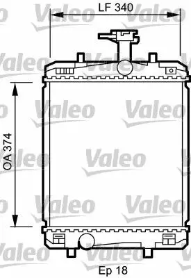 VALEO 735072 Radyator C1 P107 Aygo 1330P5, 164000Q020
