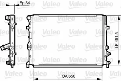VALEO 735280 Motor Radyatoru Golf Vı 08> Caddy 11>15 Jetta 11>18 Touran 11>15 A3 09>13 Octavıa 09>13 Yetı 10>13 1K0121251CL