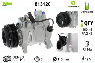 VALEO 813120 Klima Kompresoru Bmw N47 N20 F20 F22 E90 E93 F30 F80 F34 F10 E84 E89 9225703