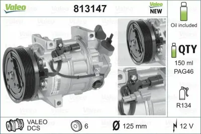 VALEO 813147 Klima Kompresoru Laguna Iıı 07>15 Latıtude 10> 1.5 Dcı 1.6 16v 8200720417