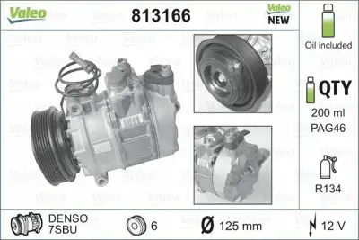 VALEO 813166 Klima Kompresoru A4 A6 Superb Passat 97>05 4B0260805B