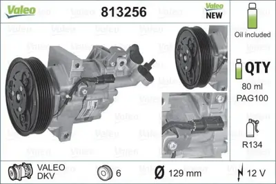 VALEO 813256 Klima Kompresörü 926009154R, 8201025121, 926005154R, 926000105R, 926001686R, 926001489R, 926000105, 926009154, 926003VD0A, 926004634R